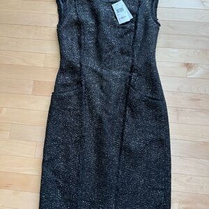 Sleeveless Black Sequins Sheath Dress
